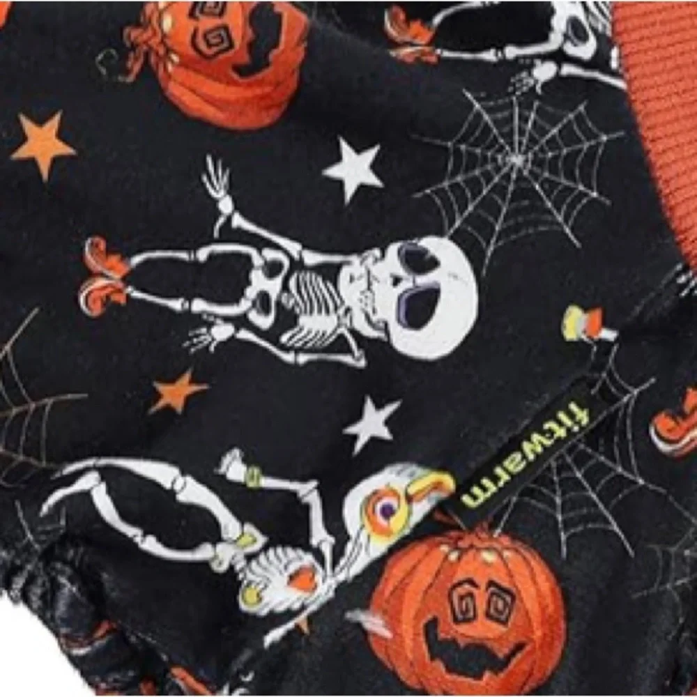 Fitwarm Halloween Pet Skeleton and Pumpkin Pajama